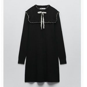 Zara KNIT BOW MINI DRESS
BLACK